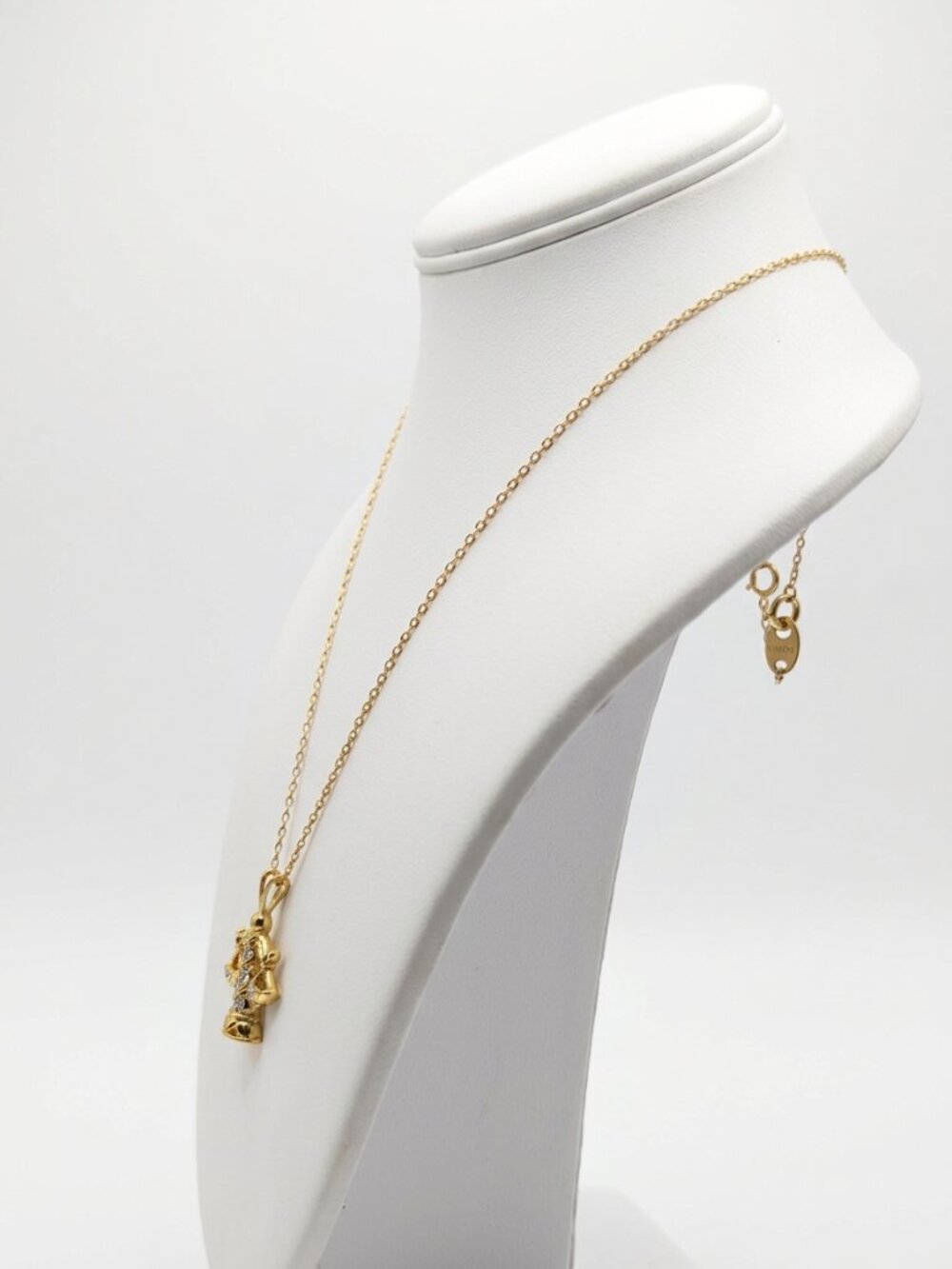 Vintage Avon Libra Zodiac Pendant Necklace - Gold Tone Scales of Justice - Picture 7 of 12